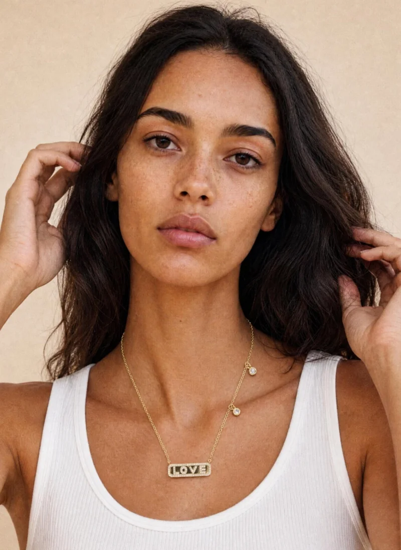 Necklace love stones
