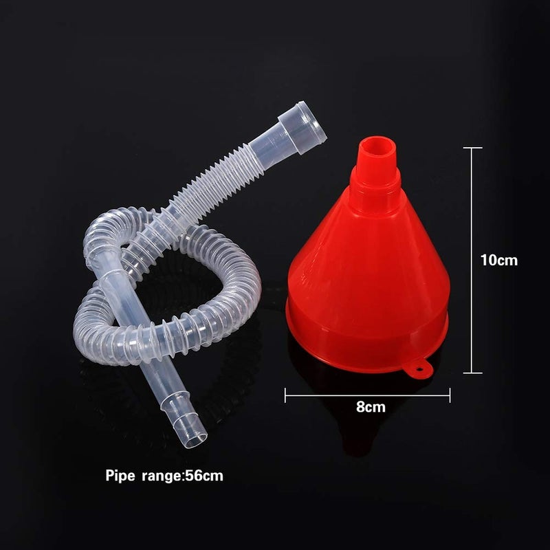 Funnel-Kink Free Long Tube for Gas Oil Liquid Coolant Transmission Engine Oil, Plastic Funnel Oil Funnel for Motorcycle, Cars, Car Engine Oil Funnel with Flexible Extension Hose - Image 4