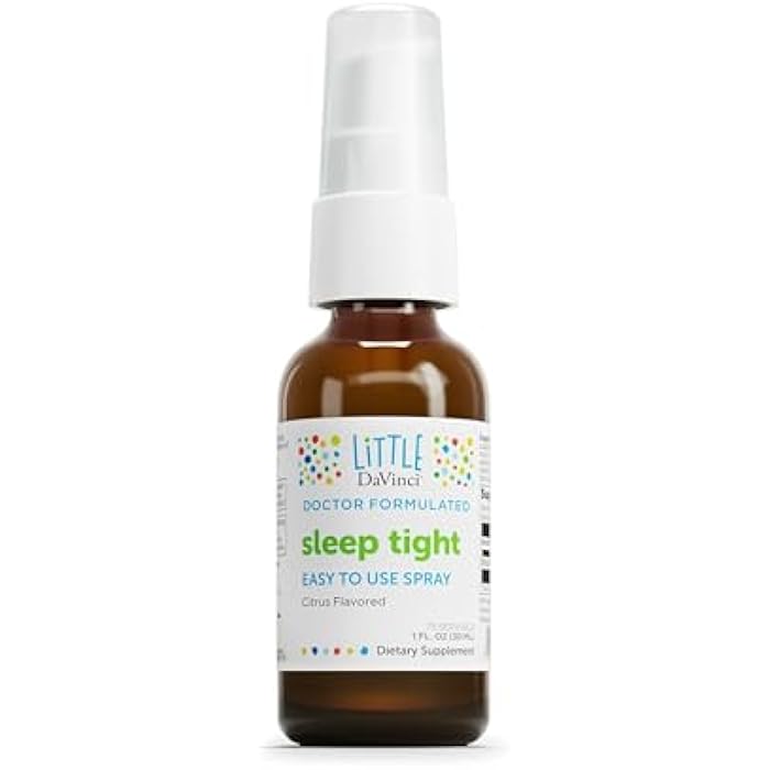 Davinci Little DaVinci Sleep Tight - Kids Melatonin Supplement to Support Restful Sleep, Focus, Cognitive Health and Social and Verbal Skills* - With 3mg Melatonin - Citrus Flavor - 30ml, 75 Servings - Image 1