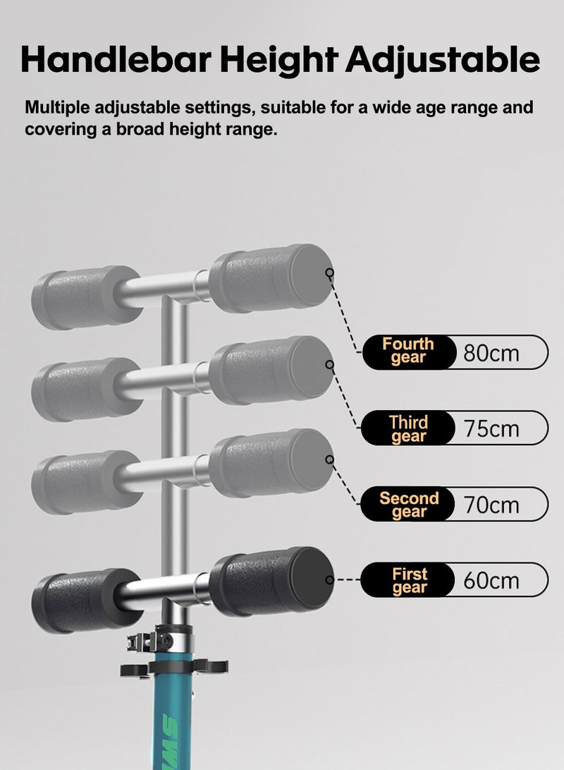sway سكوتر قابل للطي، مع مقبض قابل للتعديل، سهل الطي، للأطفال من 6-12 سنة - Image 2