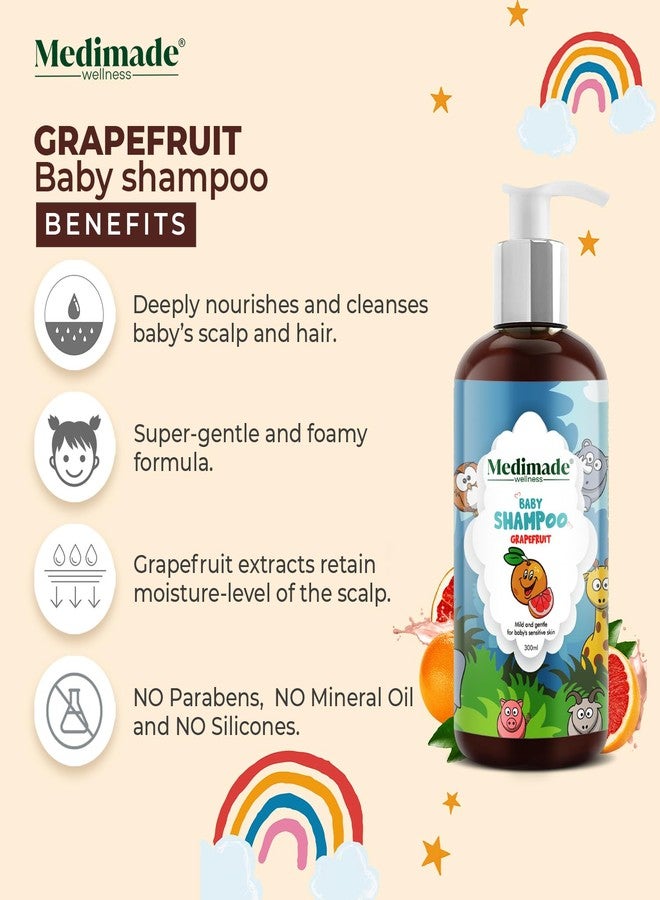 Medimade Baby Shampoo Grapefruit Mild and gentle for Baby's Sensitive Skin - 300ml - Image 2
