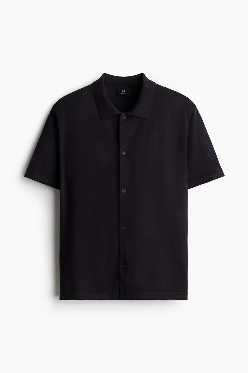 H&M  Regular Fit Fine-knit shirt for Men | Best Price UAE