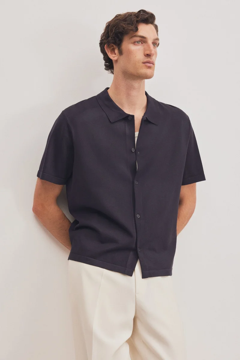 H&M Regular Fit Fine-knit shirt