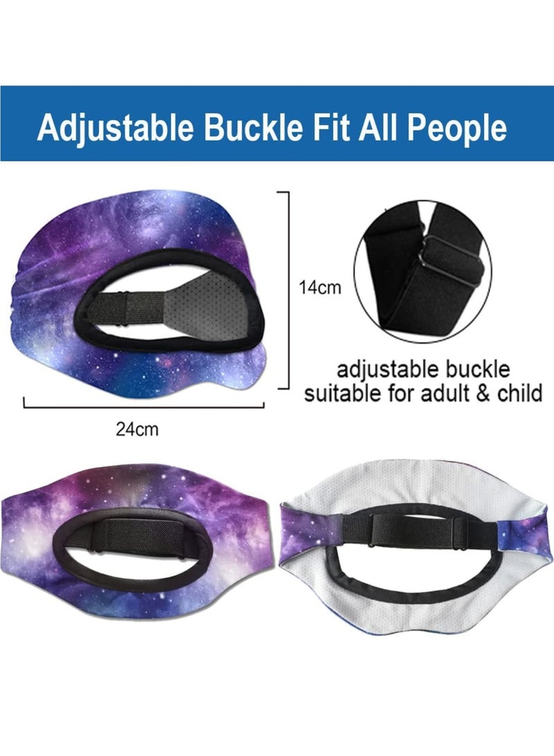 Zikra VR Eye Mask Cover VR Mask Sweat Band ,Replace Silicone Face Cover Pad Adjustable Breathable VR Sweat Band for Oculus/Mate Quest 2/Oculus Rifts 2/HTC Vive Pro 2/Oculus Go Quest  (Starry Sky 2pcs) - Image 2