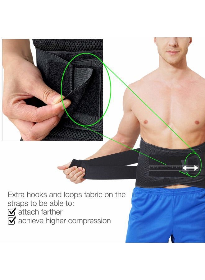 NEOtech Care - Lumbar Back Support - Adjustable Compression - Breathable - Posture Weight Lifting (Charcoal XXL) - Image 2