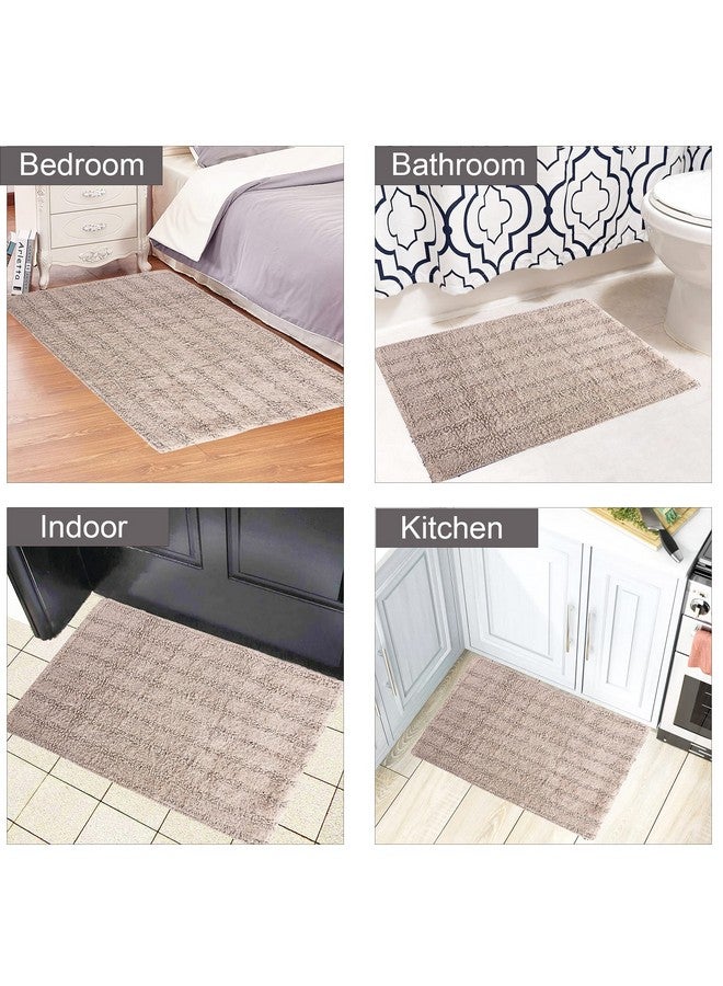 SASHAA WORLD Super Absorbent Non Slip BathMat | Bathmat for Living Room, Bathroom, Kitchen, Bedroom, Indoor & Outdoor | Brown Bathmat | 40 x 60 cm, Pack of 3 - Image 2