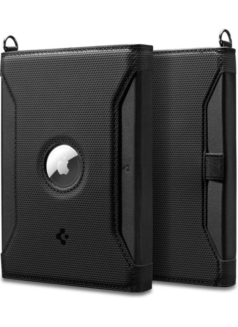 Passport Cover AirTag Holder Card Wallet Travel Documents Organizer Protector Accessories with RFID Blocking Technology SIM Card Pin Included - Black