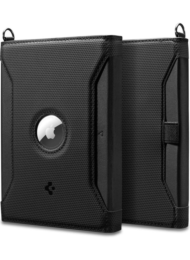 Spigen Passport Cover AirTag Holder Card Wallet Travel Documents Organizer Protector Accessories with RFID Blocking Technology SIM Card Pin Included - Black  - Image 1
