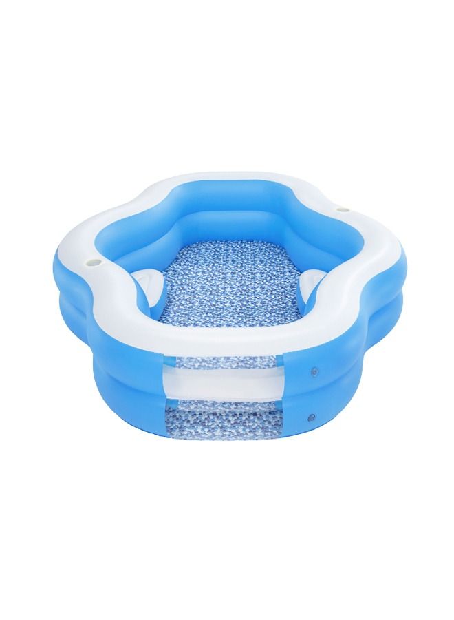 بست واي® مسبح عائلي معين رشاش مع كرسي وفتحة شفاف 2.70M X 1.98M X 51CM-26-54409 - Image 3