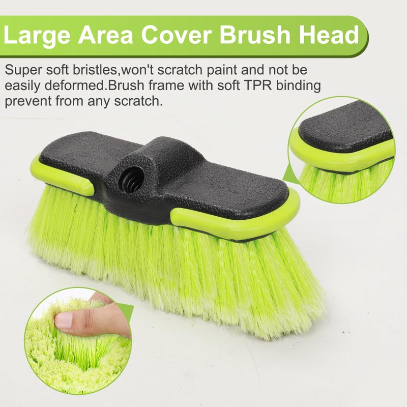 ZimiTeda 65â€165cm Car Wash Brush Long Handle Soft Bristle Scrub Cleaning Mop with 4 Hand-held Places Extendable Washing Brushes Broom Kit for RV Boat Truck SUV Caravan Solar Panel House Siding,Sweep Snow - Image 5