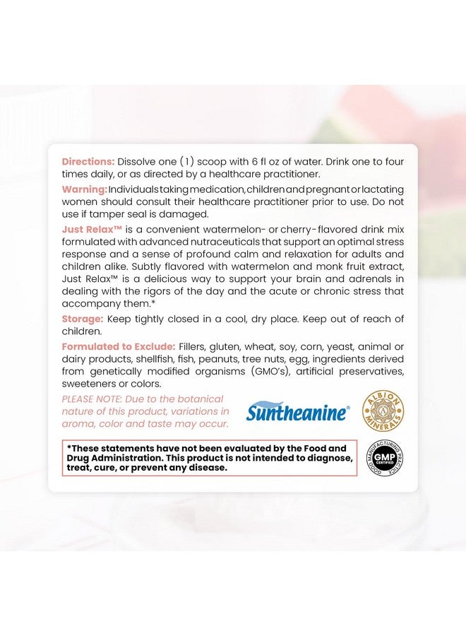 Pure Therapro Rx Just Relax -Watermelon 60 Servings | Supports: Relaxed Mood, Healthy Blood Pressure, Emotional Wellness | Myo-inositol; Di-Magnesium Malate, GABA, Taurine, & L-Theanine - Image 3