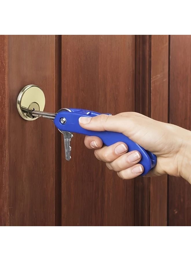 Blue Ergonomic Key Turner Aid For Arthritis And One Handed Use - Image 2