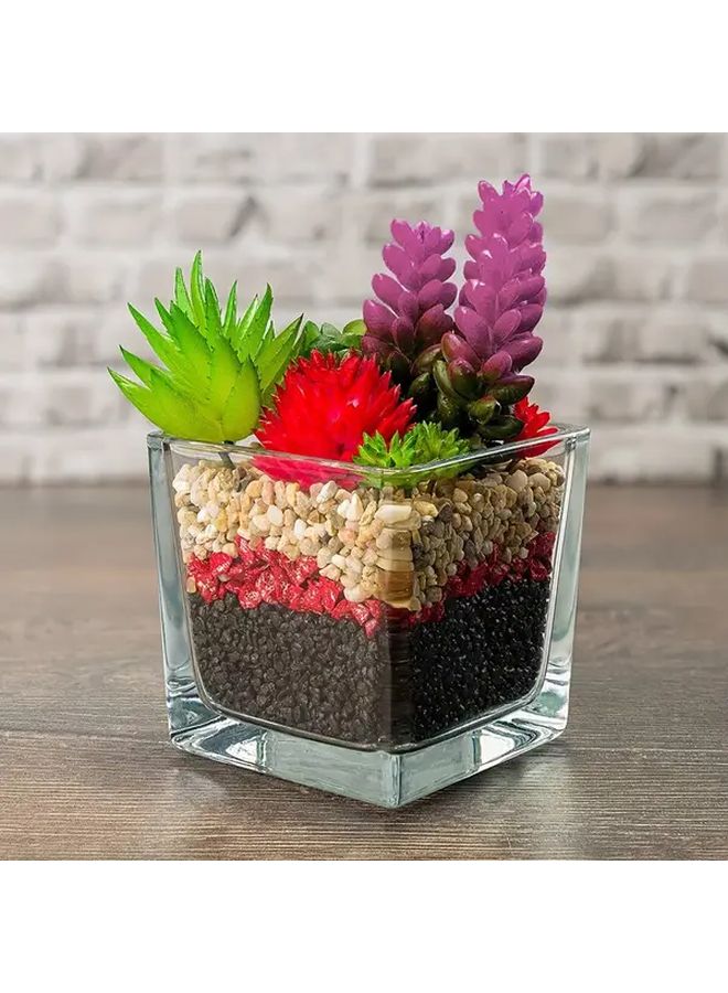 Pack Of 27 Artificial Succulent Plants Unpotted Realistic Fake Plastic Cactus Stems Bulk Terrarium - Image 4