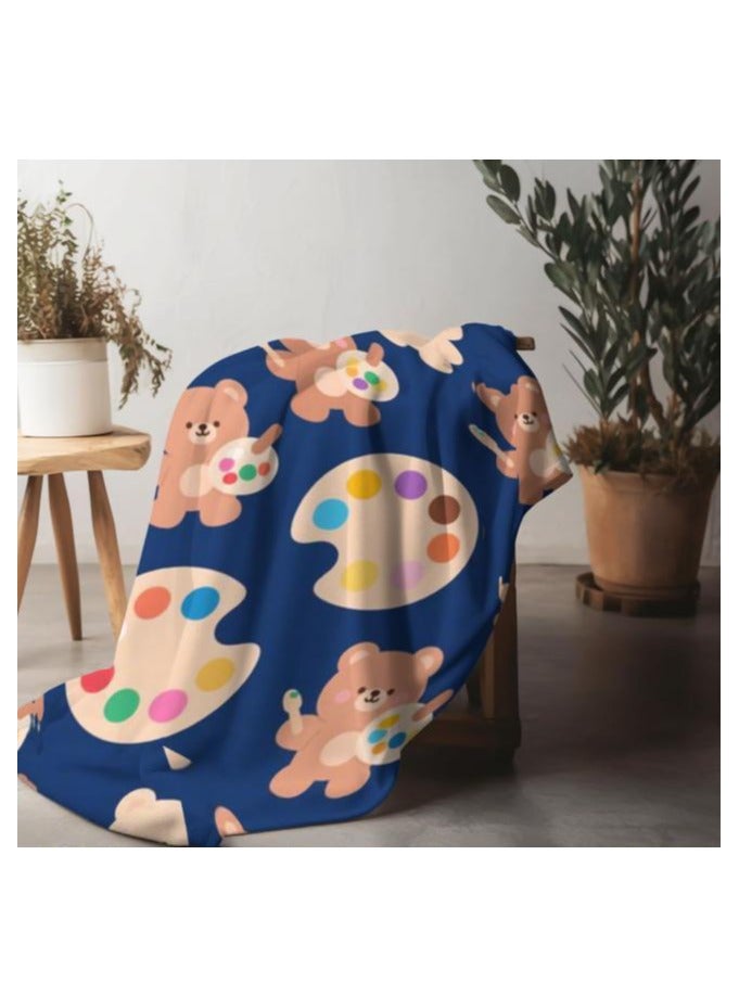 عام بطانية رقيقة من الفانيلا (دافئة ومريحة، ومناسبة للنوم واستخدام الألعاب وإزالة الغبار ومقاومة للرمل) 150 سم * 200 سم - 858 - Image 4