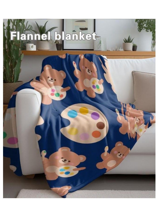 عام بطانية رقيقة من الفانيلا (دافئة ومريحة، ومناسبة للنوم واستخدام الألعاب وإزالة الغبار ومقاومة للرمل) 150 سم * 200 سم - 858 - Image 5