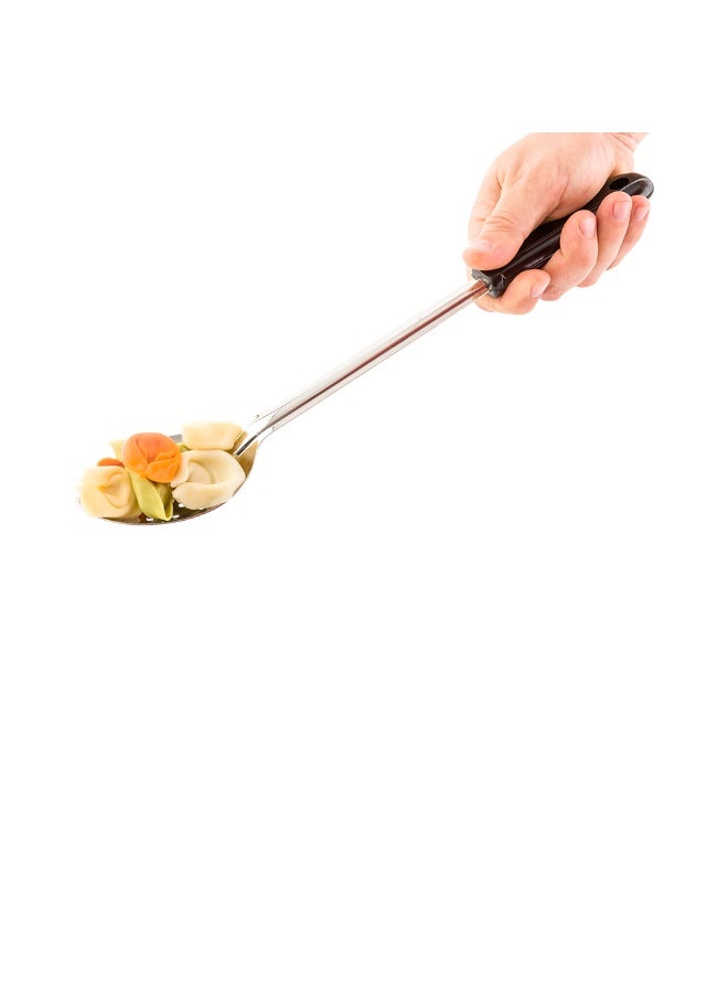Restaurantware 15 Inch x 2.75 Inch Serving Spoon, 1 Perforated Catering Spoon - Polished Finish, Dishwashable, Stainless Steel Buffet Spoon, Serving Utensil For Parties, Catering, Banquets, Home - Image 2