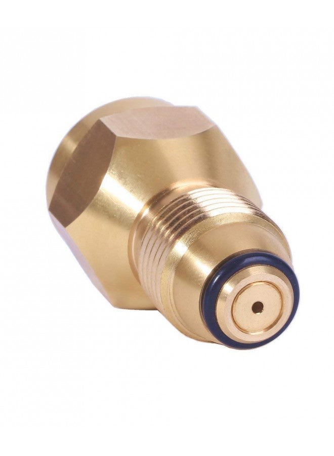 DOZYANT محول إعادة تعبئة البروبان الأكثر أمانًا من DOZYANT للزجاجات القابلة للتخلص - ملحق صمام من النحاس الأصفر الصلب 100% لجميع أسطوانات الغاز الصغيرة 1 رطل - Image 2