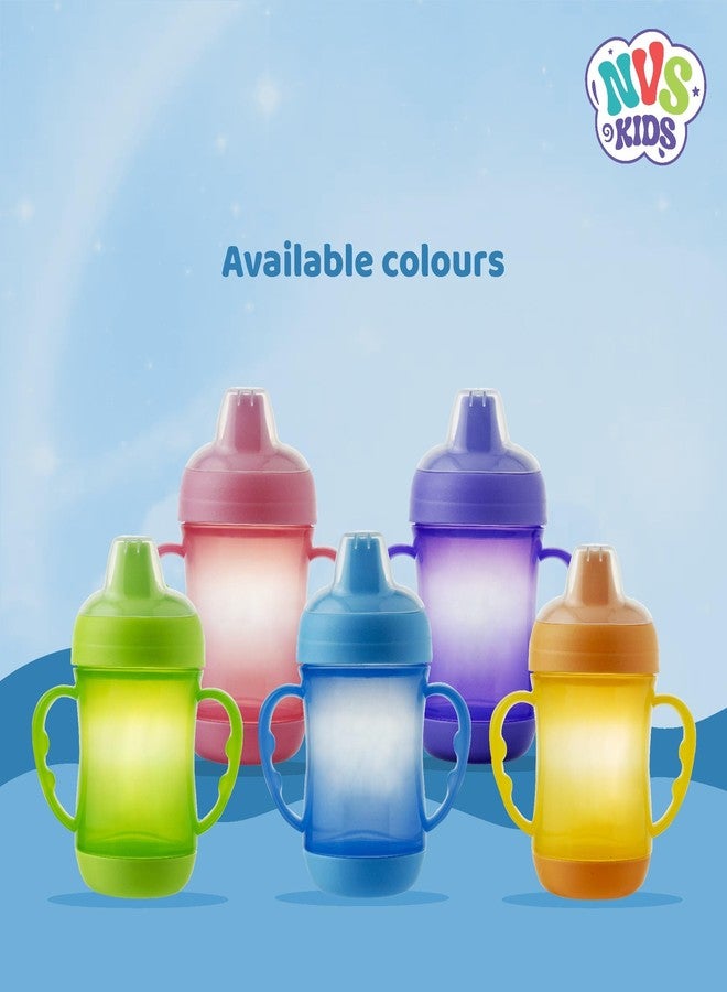 NVS KIDS Baby Spout Cup Sipper 240ml for Babies, Infants & Toddlers | Anti-Spill Sippy Cup with Soft Silicone Spout | BPA Free, Safe & Durable for Kids (Blue) - Image 3