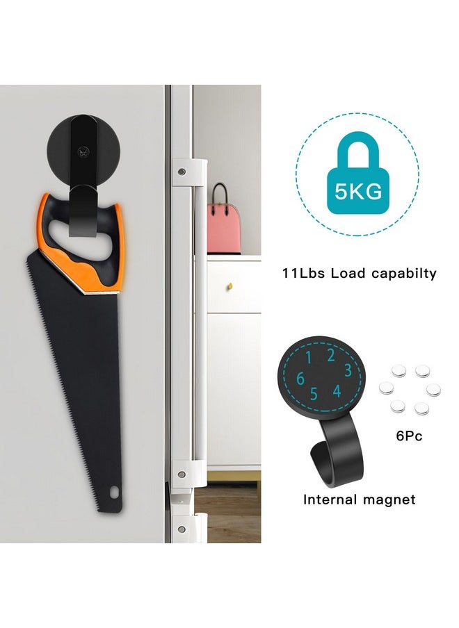 FYY FYY Magnetic Wreath Hanger, 2 Pack Heavy Duty Magnets with Hook for Refrigerator, Christmas Decoration Magnetic Hooks for Metal Front Door, Cruise Hook Hanger for Hanging Cabins Grill Coat Pattern 3  - Image 4