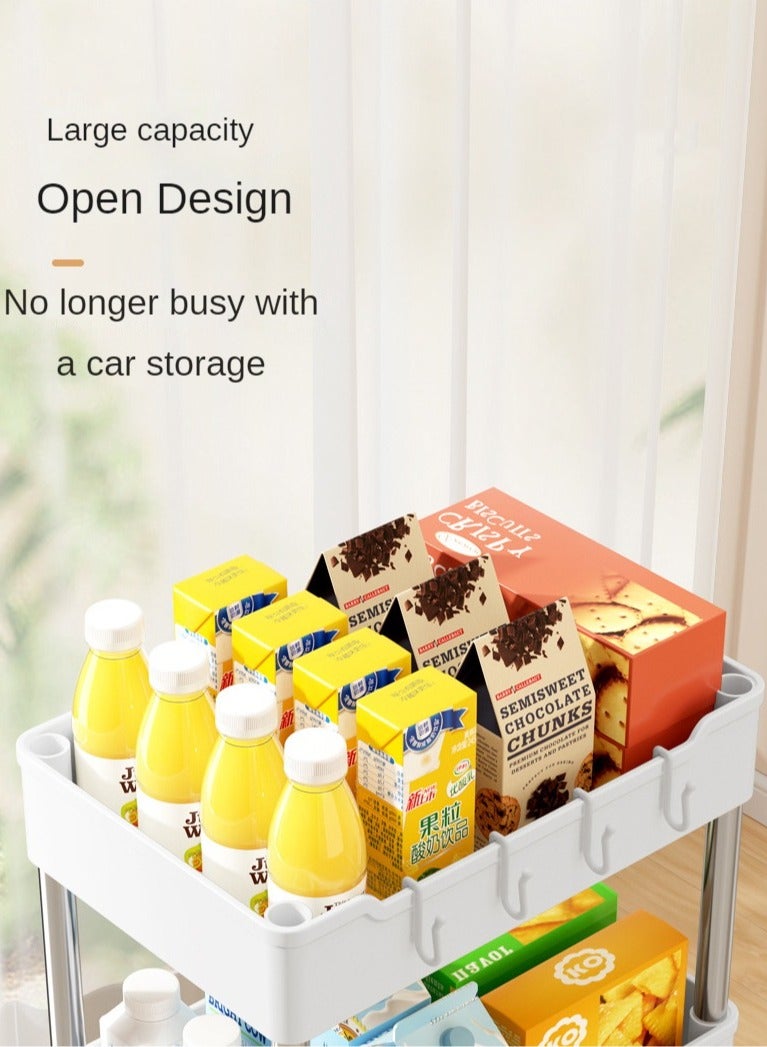 هايدو رصيف مطبخ من المستوى الرابع رصيف تخزين أبيض مع عجلة شاملة للحركة السهلة - Image 4