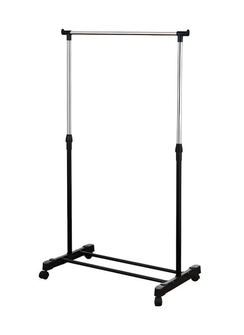 Adjustable Stainless Steel Clothes Drying Stand with Wheels – Double Pole Garment Rack and Organizer