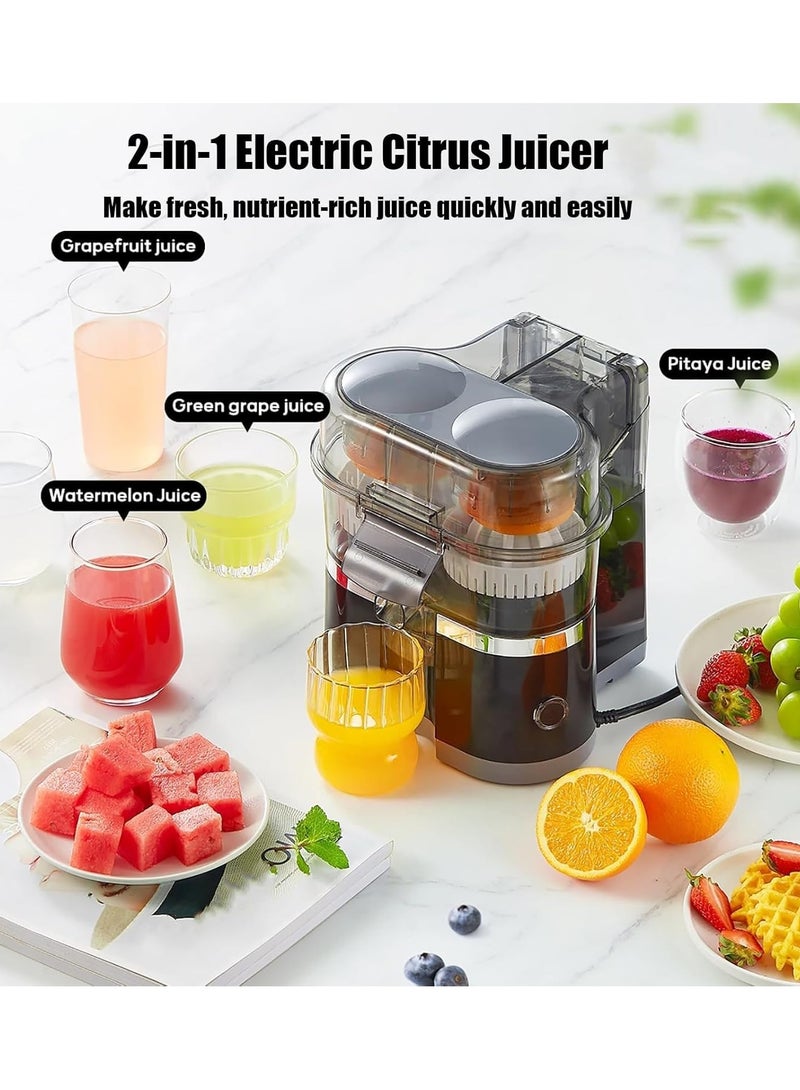 DubaiGallery Hands Free Dual-Head Electric Citrus Juicer, Portable Orange & Lemon Squeezer with USB, Easy to Clean & Use  - Image 3