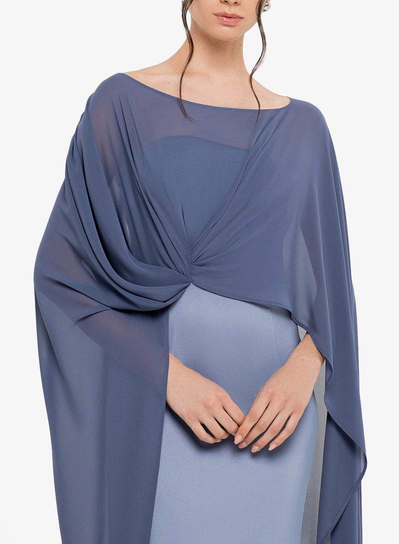 CHASE Boat Neck Draped Maxi Dress - Image 3