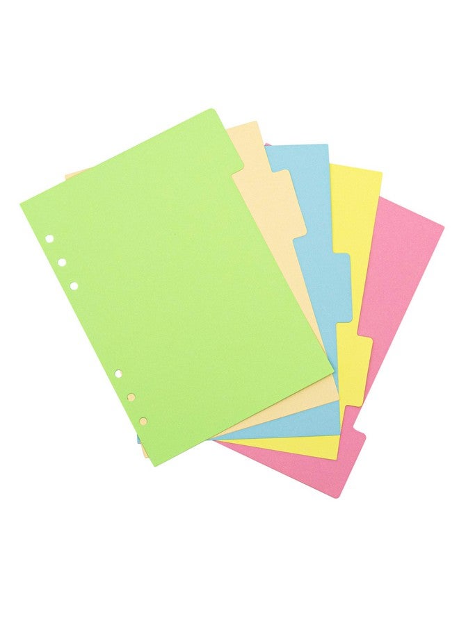 AUEAR 3 Sets A5 Size 6 Holes Ring Paper Divider Binder Index Page Tab Cards For Travel Diary Binder Notebook Journal  - Image 1