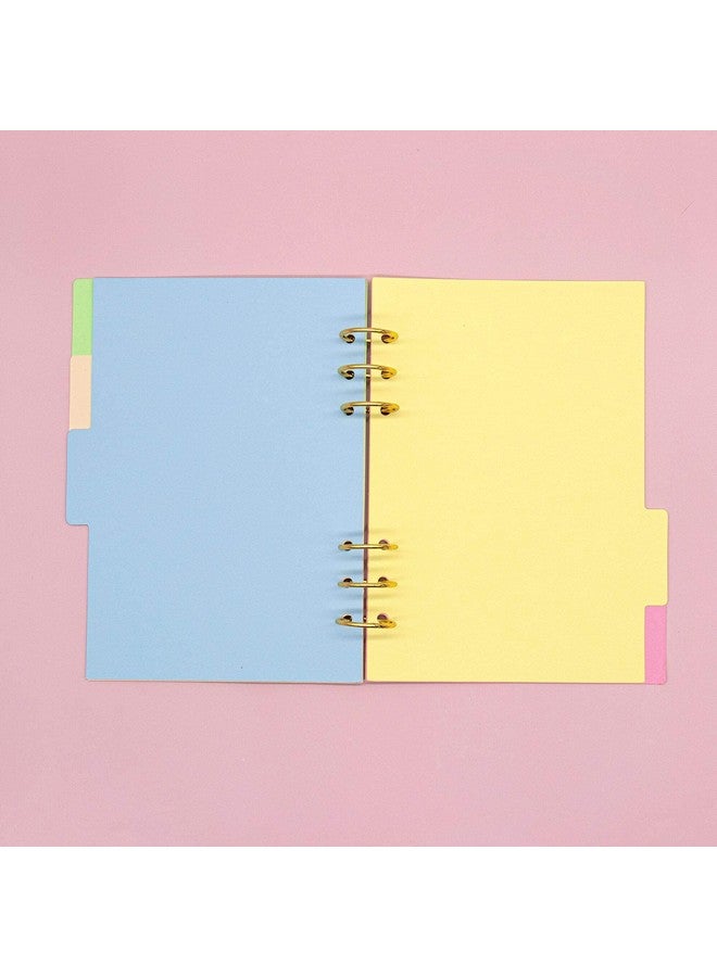 AUEAR 3 Sets A5 Size 6 Holes Ring Paper Divider Binder Index Page Tab Cards For Travel Diary Binder Notebook Journal  - Image 4