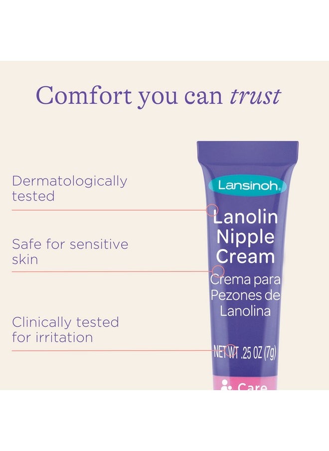 Lansinoh Lanolin Nipple Cream Safe For Baby And Mom Breastfeeding Essentials 3 Mini Tubes Each 0.25 Ounces  - Image 5