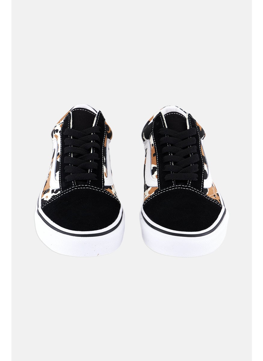 VANS - Women Lace Up Skate Shoes, Black Combo - Image 1