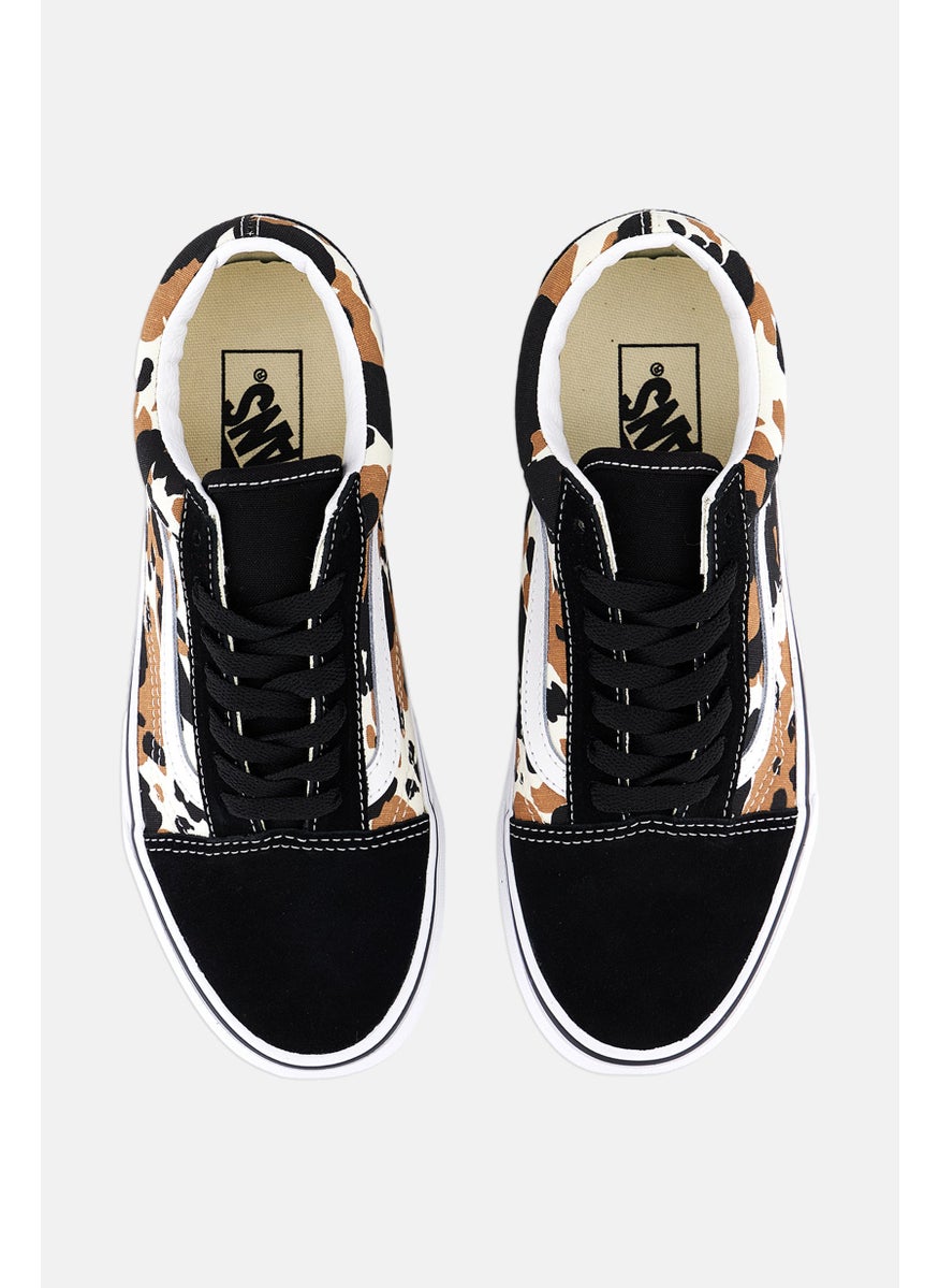 VANS - Women Lace Up Skate Shoes, Black Combo - Image 1