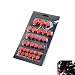 Dogary 30 PCS Motorcycle Bolt Cover 5 Sizes Hexagon Engine Nut Cap Cover Water and Rust Proof Head Screw Modification Cap Universal Moulding Screw Accessories for Protection Bolts Red - Image 2