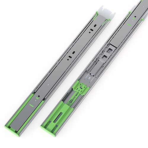FivePears 1 Pairs 16 Inch Heavy Duty Soft Close Drawer Slides, 150 Lb Load Capacity Full Extension Ball Bearing Side Mount Drawer Runner, Rv Tool Box Kitchen Cabinet Drawer Self Closing Glide Rails - Image 1
