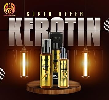 Totex Hair Keratin Serum Oil Damaged Hair Repair Straightening Silky Smooth Shinny Oil 125ml Pack Of 2 - Image 2