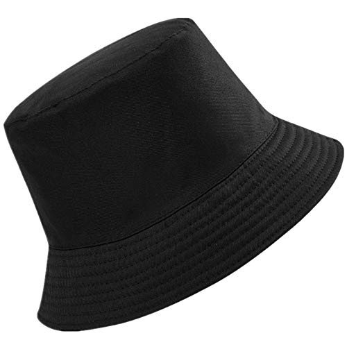 EYBF Unisex Zebra Cow Print Reversible Double-Side-Wear Hat Summer Travel Bucket Beach Sun Hat (Rubik Cube/Black) - Image 3