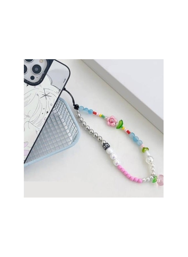 كاستيفي سوار مزين بالخرز، حزام معصم عالمي، حبل تعليق للهاتف المزين بالخرز، متوافق مع جميع الهواتف الذكية وأنظمة التثبيت (متعدد الألوان). سلسلة جوال - Image 4