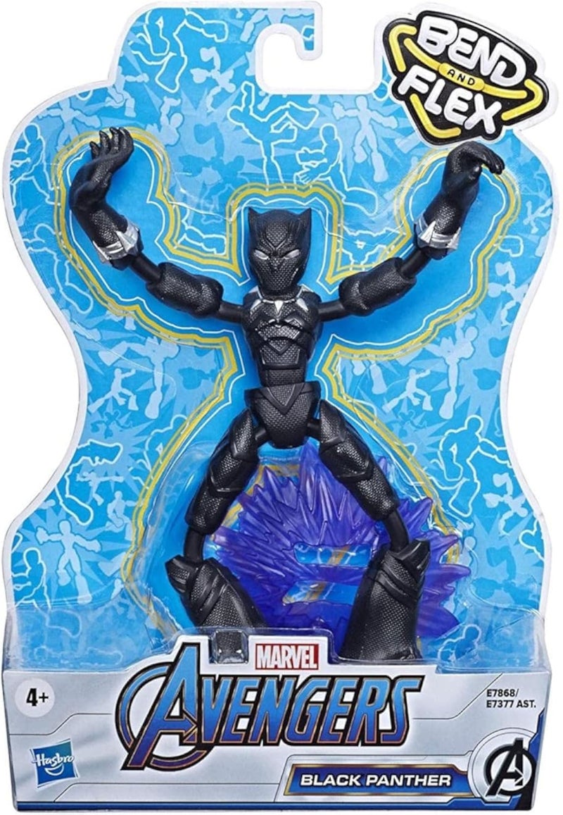Marvel Avengers E7868 Bend and Flex Action Figure Toy, 6-Inch Flexible Black Panther, Includes Accessory, Ages 4 and Up, Multicoloured