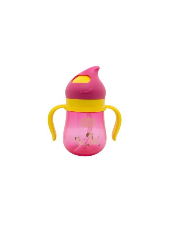 True Sport Plastic BPA Free Cup With Silicone Straw And Handle 210ml