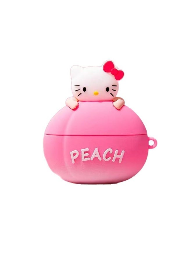 Peach Hello Kitty Pink Gradient AirPods 4 Case Super Cute Exceptionally Protective and Absolutely Perfect for Stylish AirPods 4 Protection - Image 2