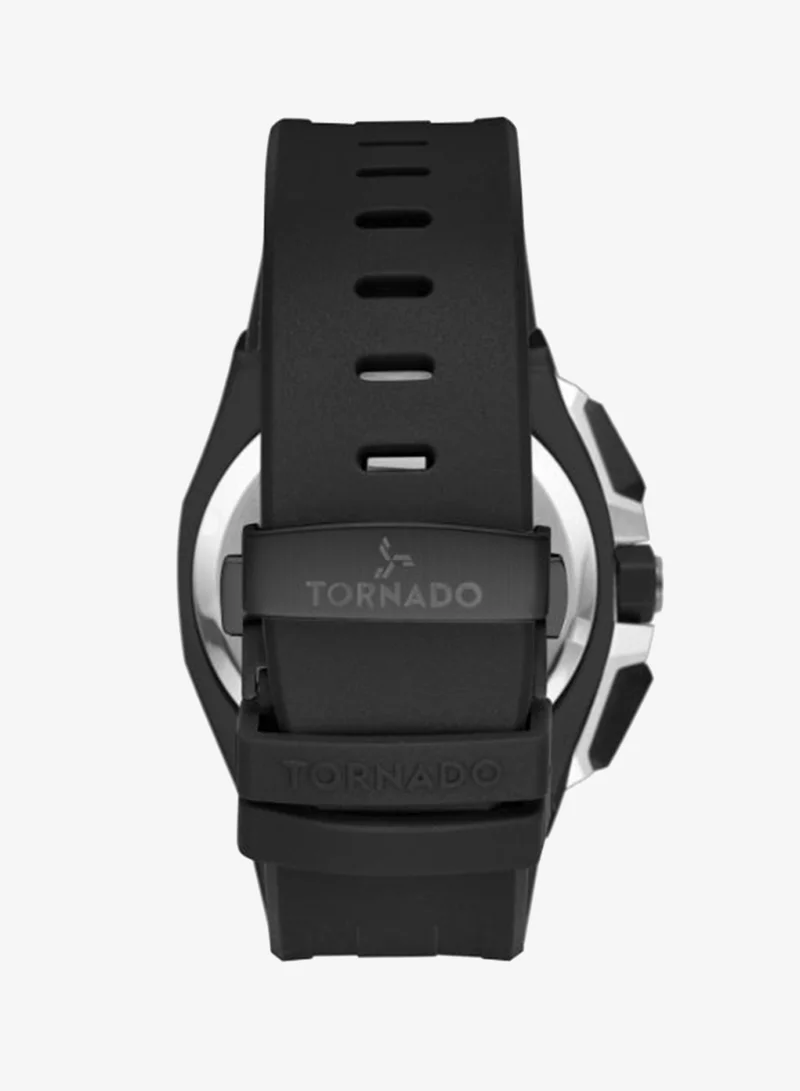 Tornado  Men's High Quality Flexible And Durable Silicone Chronograph Watch T25103-BSBB - 43mm mm for Men | Best Price UAE