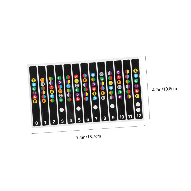 Guitar Fretboard Stickers 10pcs Easy Peel Remove Note Decals Fingerboard Guide - Image 3