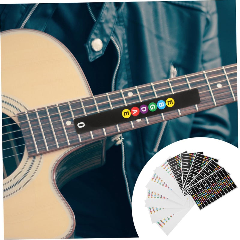 Guitar Fretboard Stickers 10pcs Easy Peel Remove Note Decals Fingerboard Guide - Image 5