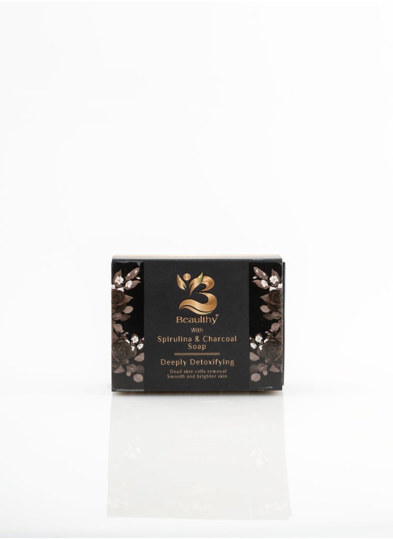 Beaulthy - Beaulthy Soap With Spirulina Extract And Active Charcoal 100g - Image 1