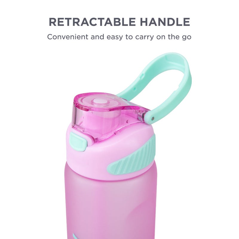 HYDROBREW Sip Switch Tritan Water Bottle 1000ml Leakproof, BPA Free, Straw & Spout Lid- Orchid Mist - Image 4