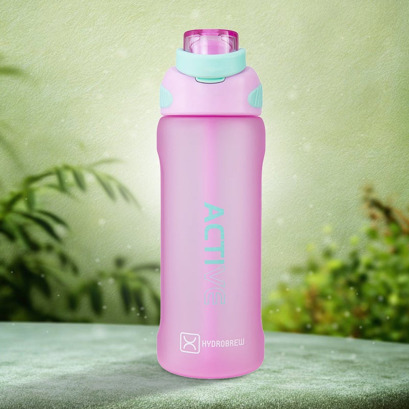HYDROBREW Sip Switch Tritan Water Bottle 1000ml Leakproof, BPA Free, Straw & Spout Lid- Orchid Mist - Image 2
