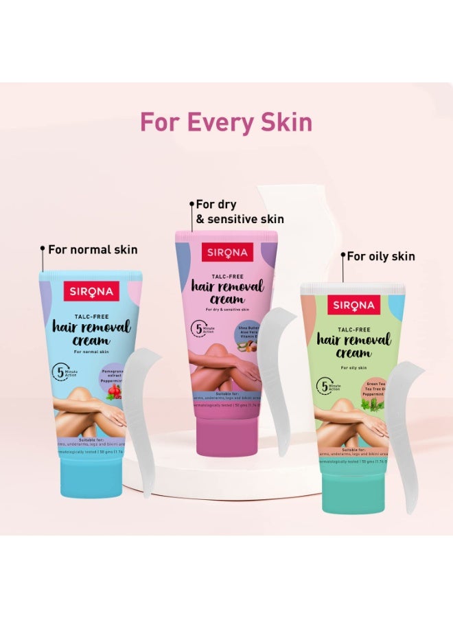 Sirona Hair Removal Cream, Bikini Hair Removal Cream for Women, Hair Removal Cream for Women, for Bikini Line, Underarm, Legs, Dermatologically Tested, for Dry & Sensitive Skin - 50 gm (Pack of 1) - Image 4