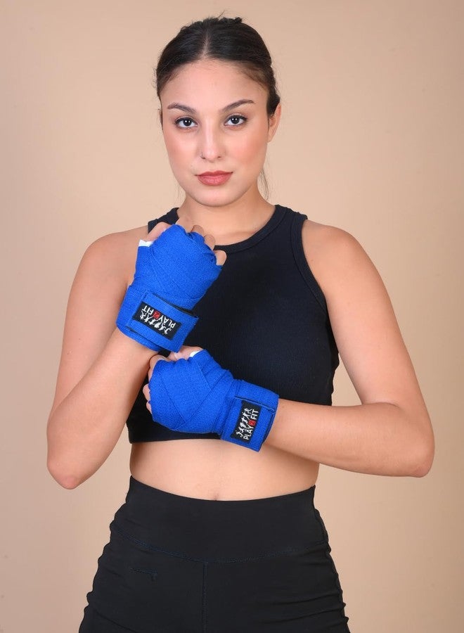 Play2Fit Mexican Style Boxing Hand Wraps, 180 cm, Cotton/Spandex Stretch Bandage (Blue) - Image 5