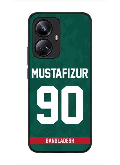 Cover for Realme 10 Pro Plus 5G Case , Rugged Black Slim fit Protective Phone Cases - Player Name - Mustafizur Rahman, Jersey Number- 90