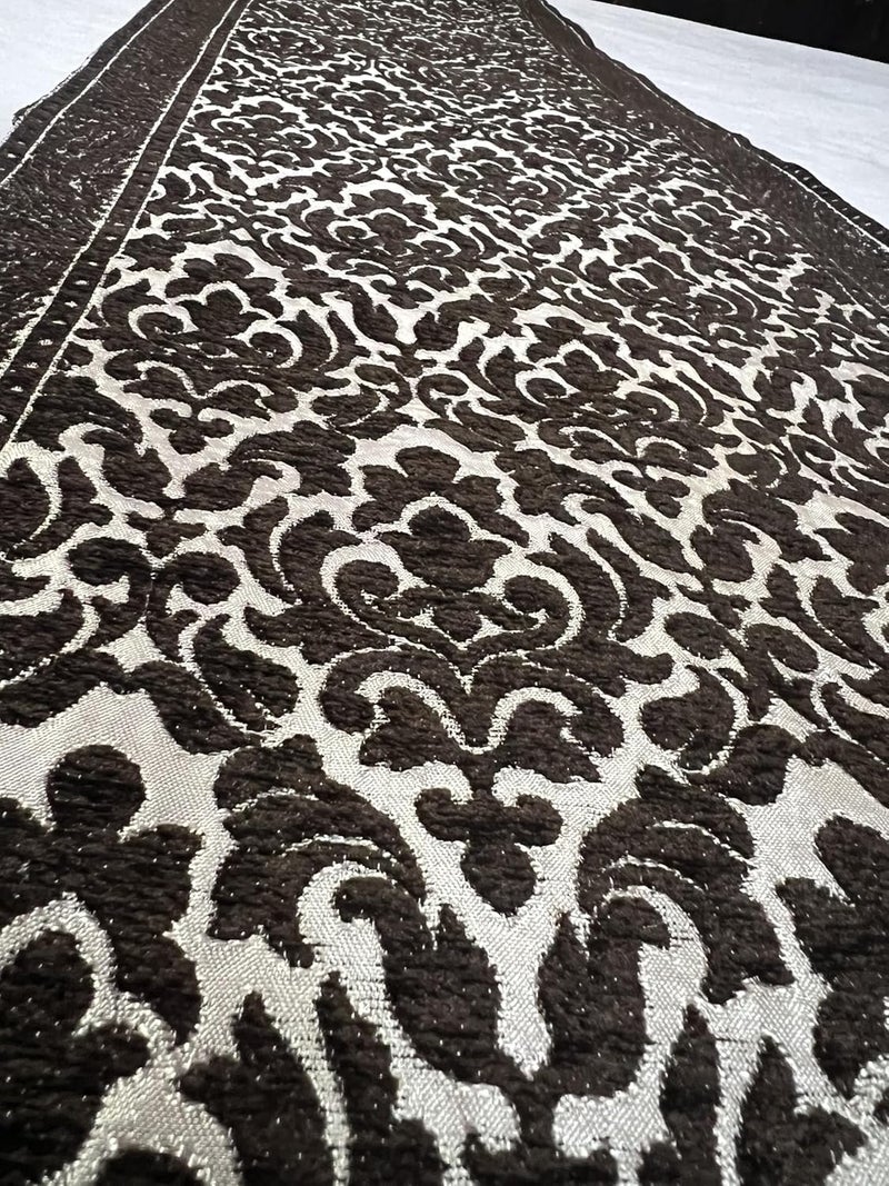 Kingly Décor Bed Runner Set with 2 Cushion Covers (16x16) – Hotel-Style, Colorfast & Machine-Washable – Fits Queen/King – Charcoal Grey Damask (Pattern) - Image 3
